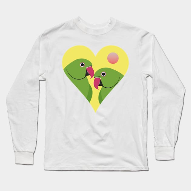 Parakeet Lovers Long Sleeve T-Shirt by alancreative